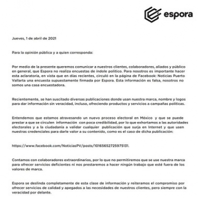 Espora y coordinador de campaña de Morena en PV reprueban difusión de encuestas falsas