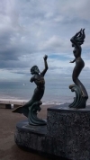 Reparan escultura de ‘Neptuno y Nereida’