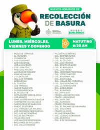 Gobierno de Puerto Vallarta actualiza horarios de recolección de basura