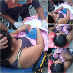 Nace preciosa bebé camino al hospital en El Pitillal