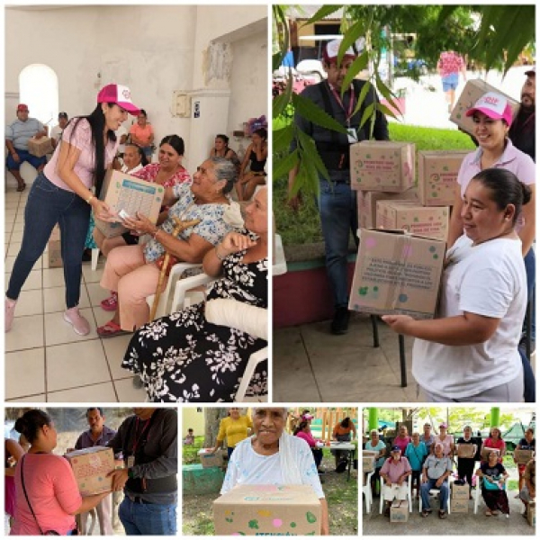 Entrega el DIF municipal de Bahía apoyos alimentarios