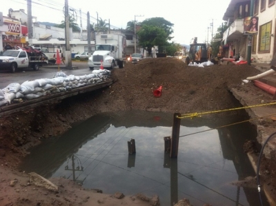 Lluvias retrasan obra del Colector Francisco Villa