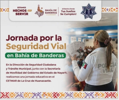 Impulsan cultura de prevención con Jornada de Seguridad Vial en Bahía de Banderas
