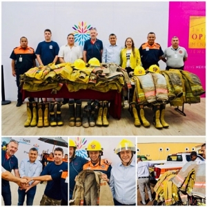 Dona Puerto Mágico equipo de bomberos a Puerto Vallarta