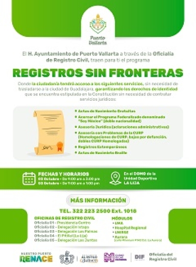 Octubre es la nueva fecha para &quot;Registro sin Fronteras&quot; en Vallarta