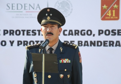 Dio alcalde bienvenida al nuevo Comandante de la 41 Zona Militar; es el General José Alfredo González R.