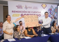 Héctor Santana destaca obras, educación y apoyo social en su más reciente Rendición de Cuentas