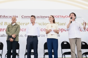 Acompaña Pablo Lemus a Claudia Sheinbaum en presentación de acciones para impulsar la educación en el Estado