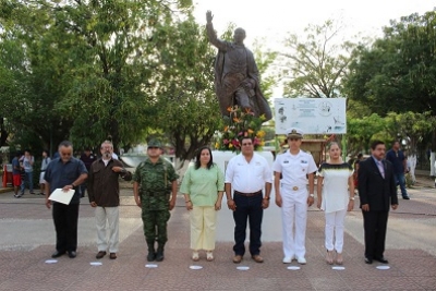 Conmemoran el 210 aniversario del natalicio de Benito Juárez García