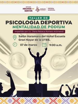 Gobierno Municipal de Bahía de Banderas invita al Taller “Mentalidad de Podio”