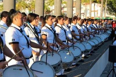 Celebró 21 años la banda de guerra de El Pitillal