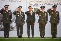 Atestigua Pablo Lemus Navarro, Gobernador de Jalisco, toma de protesta de Santos Gerardo Soto como nuevo Comandante de la 15/a. Zona Militar