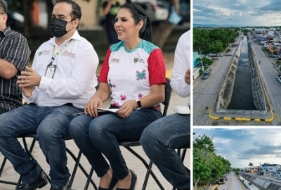 Mirtha Villalvazo anuncia la reconstrucción de la avenida de ingreso de Valle Dorado (Avenida México)