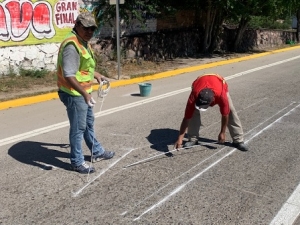 Tránsito Municipal refuerza trabajos de balizamiento en avenidas de PV
