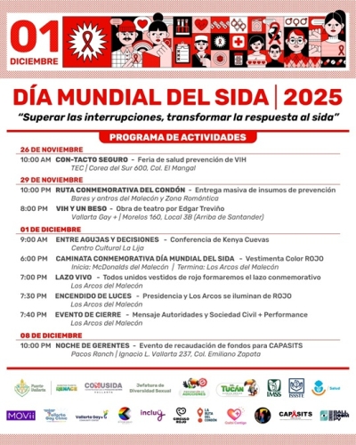 Gobierno de PV impulsa agenda conmemorativa por el Día Mundial del Sida