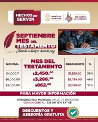 Septiembre, Mes del Testamento en Bahía de Banderas