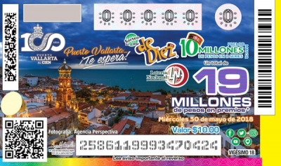 Dedica Lotería Nacional sorteo “de Diez” a Puerto Vallarta