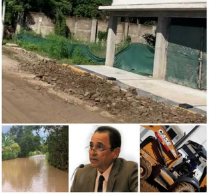 La prepotencia de David Cuevas, obstruye camino a Boca de Tomates; palaperos temen inundaciones