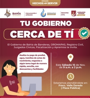 La Jornada &quot;Tu Gobierno Cerca de Ti&quot; llegará a Valle Dorado