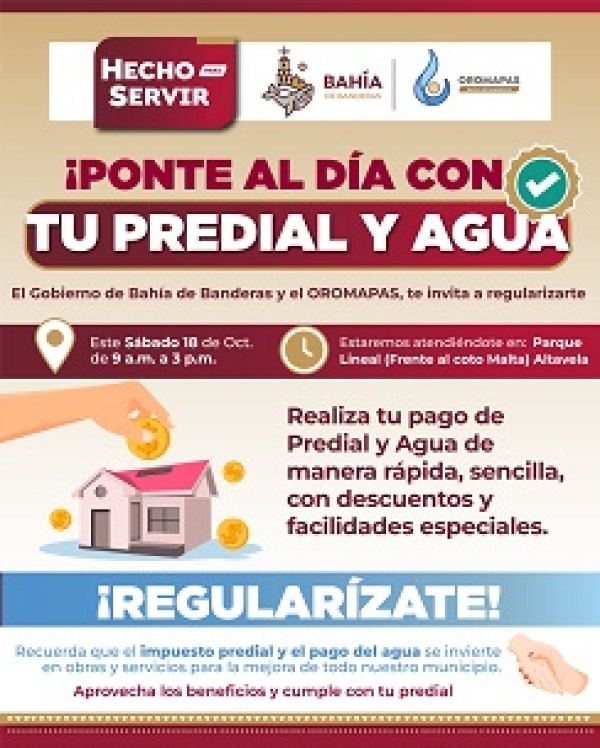 Continuará Jornada de Regularización de Agua y Predial en Altavela en Bahía de Banderas