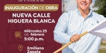 Héctor Santana inaugurará la nueva calle Higuera...