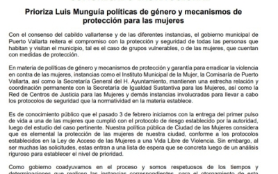 Prioriza Luis Munguía políticas de género y...
