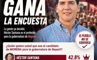 Héctor Santana ya ganó la encuesta de Morena